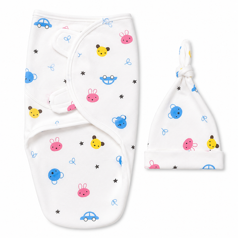 Swaddle with Cap - Cars - Design S15