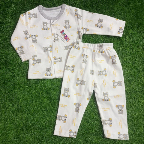 Premium Night Suits - Design 26 - Gray Bear