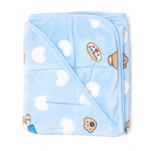 Plush Wrapping Sheet - Bear & Heart