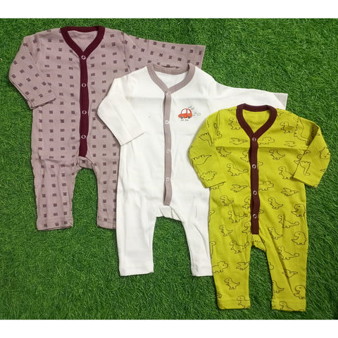 Pack of 3 Baby Rompers - 25 - Design 6