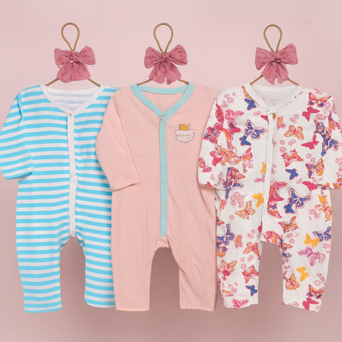 Pack of 3 Baby Rompers - 25 - Design 8
