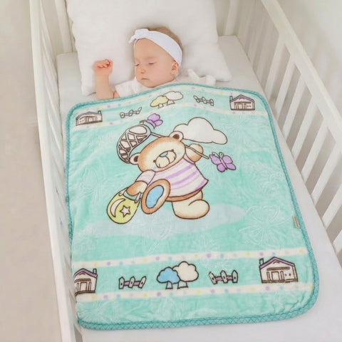 Baby Blanket - Green - Cartoon