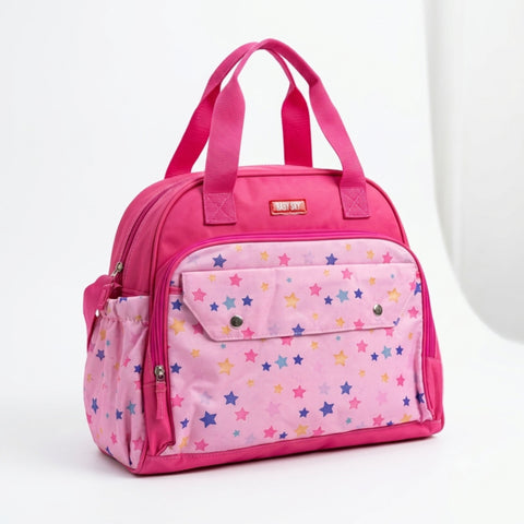 2 Pieces Bag Set - Baby Sky - Pink Stars