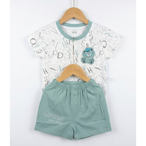 Imported - T.Shirt & Nicker - Alphabet Green