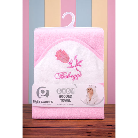 Baby Hooded Towel -  Baby Garden - Design 1