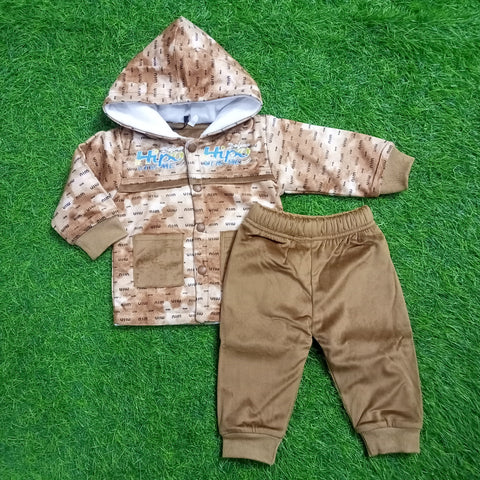Winter - Hoodie & Trouser - Alphabet Brown