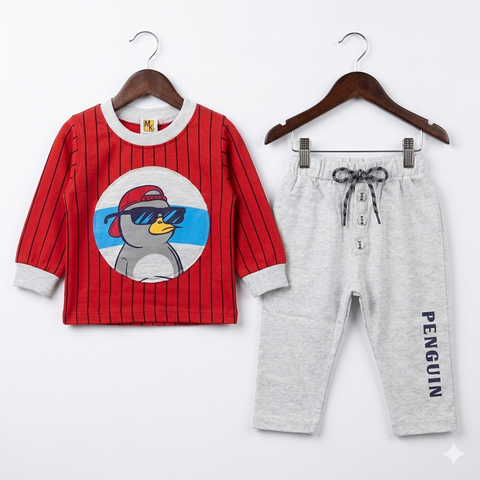 Lining Suit - Red Cartoon