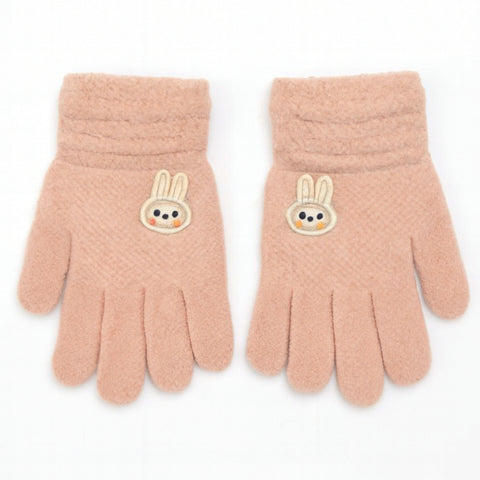 Pair of Gloves - Peach Cartoon (3-5 Years)