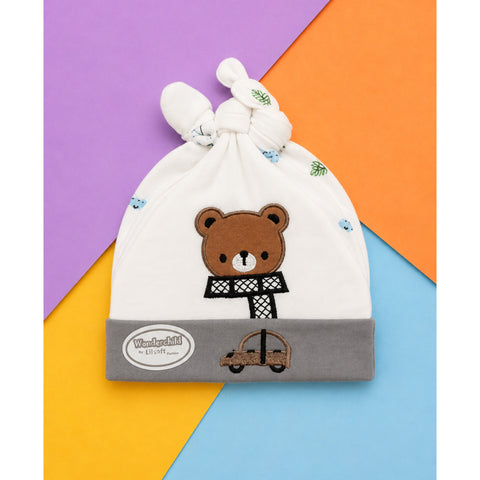 Pack of 3 Caps - Bear - Gray