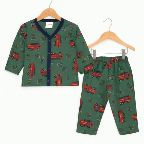 Summer Night Suit - Design 26 - Green Truck