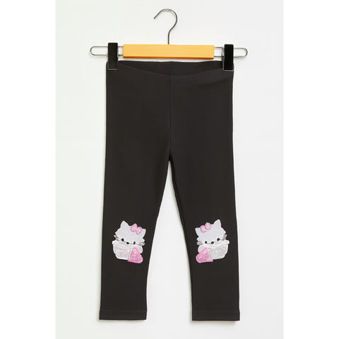 Girls Tight - Cat & Heart - Black