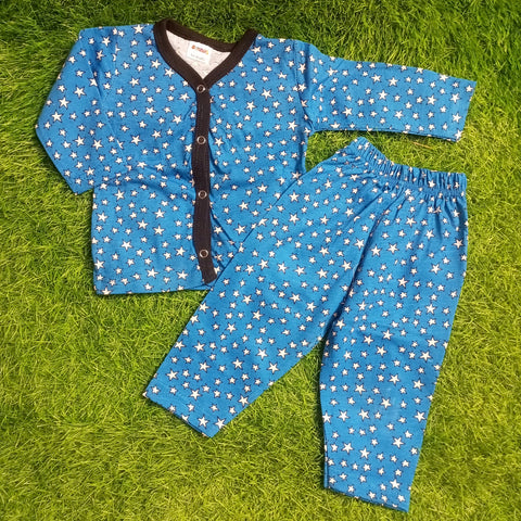 Summer Night Suit - Design 26 - Blue Stars