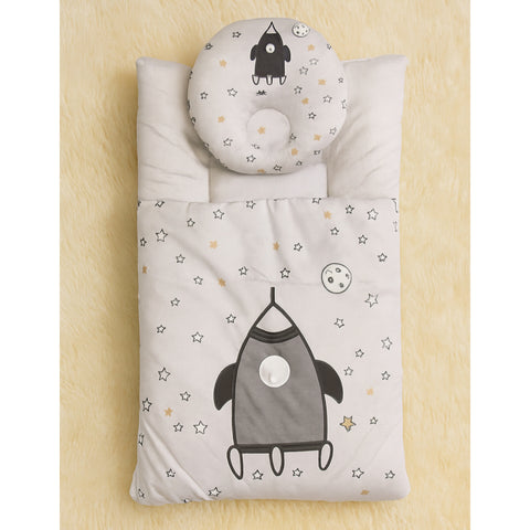 Velvet Carry Nest with Pillow - Rocket White