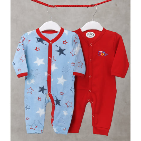 SB - Pack of 2 Rompers -  Red Stars