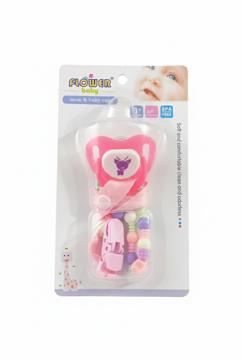 Flower - Pacifier With Chain