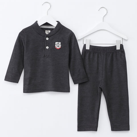 Next Kids - Long Sleeve Shirt & Trouser - Dark Gray