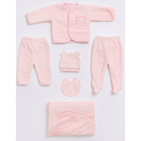 6 Pieces Baby Gift Set - Bear - Pink