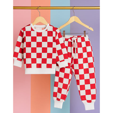 Warm Fleece Track Suit - Red