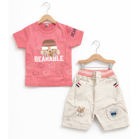 T.Shirt & Nicker - Pink - Bearable