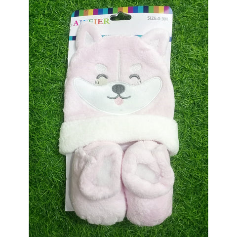 2 Pieces Set -  Cap & Booties - D14