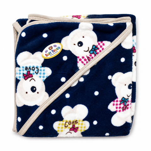 Plush Wrapping Sheet - Bear & Dots
