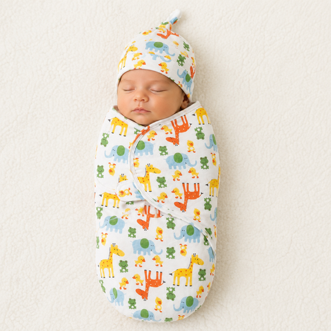 Swaddle with Cap - Animal - Design S01