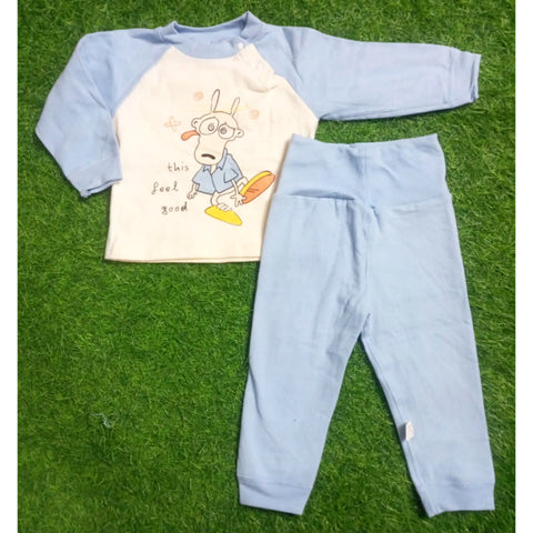 Premium Shirt & Trouser - Blue Cartoon
