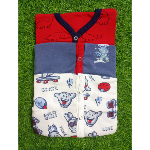 Pack of 3 Baby Rompers - 25 - Design 3