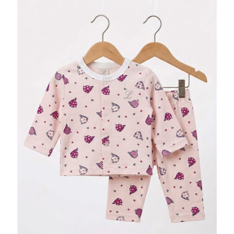 Premium Night Suits - Pink - Stars