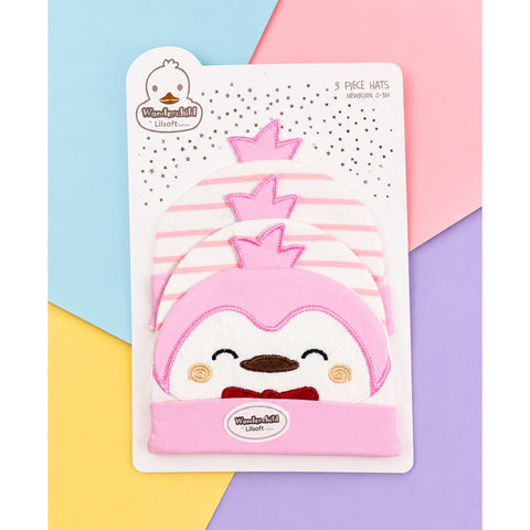 Pack of 3 Caps - Pink