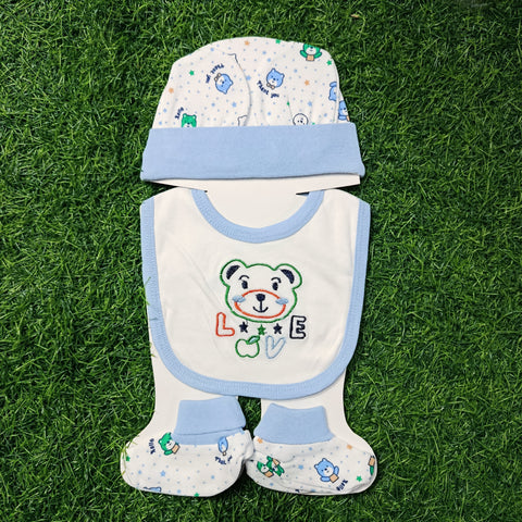 4 Pieces Cap Set - Blue