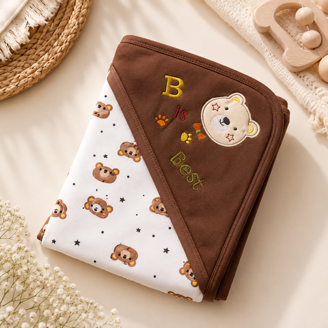 Baby Wrapping Sheet - Brown Bear