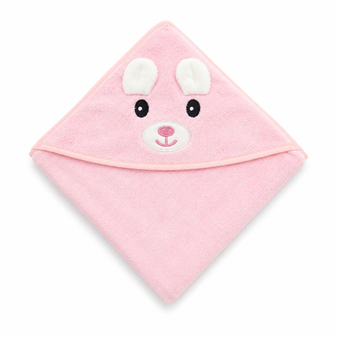 Hooded Towel - Cartoon - Pink