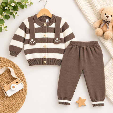 Imported - Woolen Suit - Brown Lining