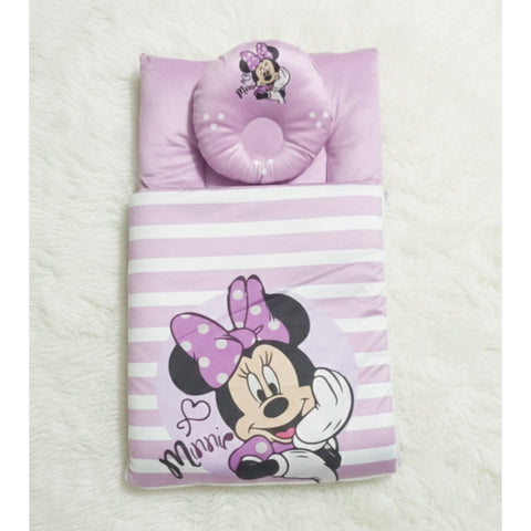 Velvet Carry Nest with Pillow - Minnie Purple