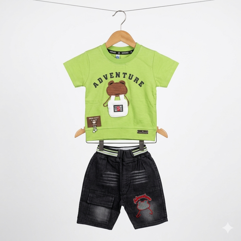 T.Shirt & Nicker - Green - Adventure