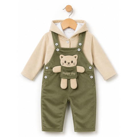 Winter - Baby Romper - Bear Green