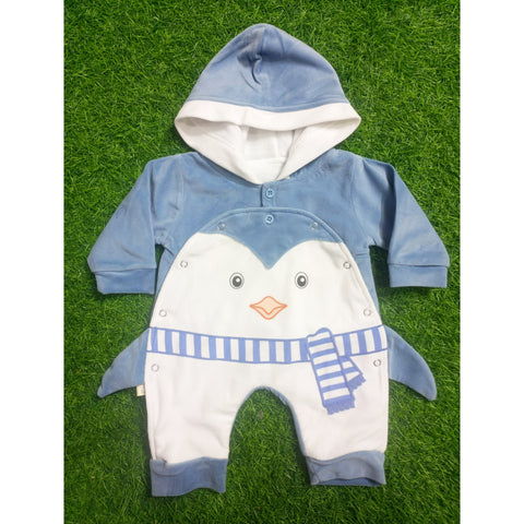 Winter - Baby Romper - Penguin Blue