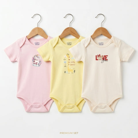 Pack of 3 Baby Suits -  Design 4