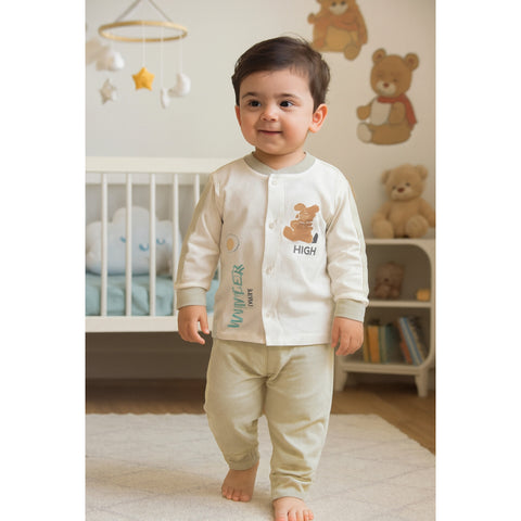 Premium Shirt & Trouser - Cartoon Green