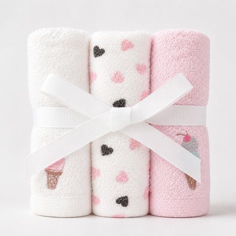 Imported - Pack of 6 Face Towel - Pink