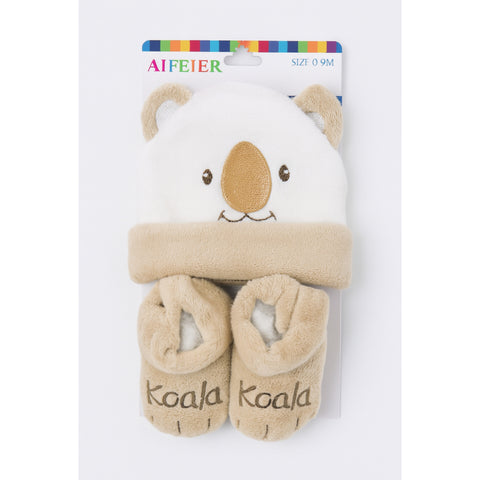 2 Pieces Set -  Cap & Booties - D1