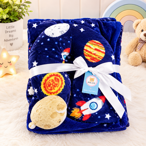 Imported Super Soft Baby Blanket with Neck Pillow