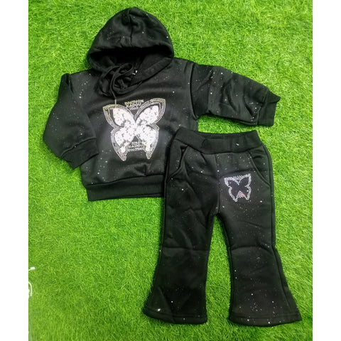 Winter - Hoodie & Trouser - Butterfly Black
