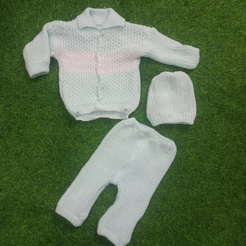 Wool Shirt & Trouser with Cap - Sea Green