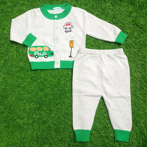 Woolen - Shirt & Trouser - Green Car