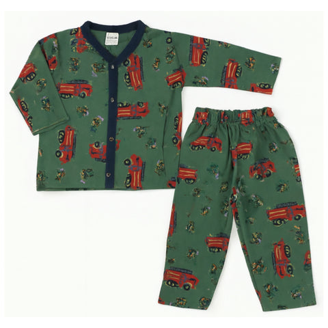 Summer Night Suit - Design 26 - Green Truck