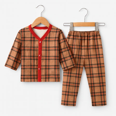 Summer Night Suit - Design 25 - Red Check