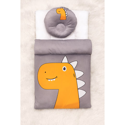 Velvet Carry Nest with Pillow - Giraffe Gray