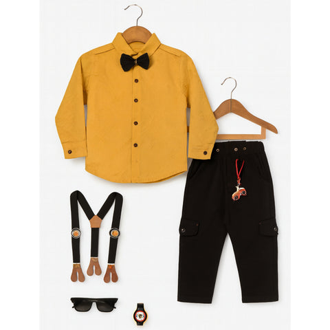 Kids Formal Outfit Set - Mustard